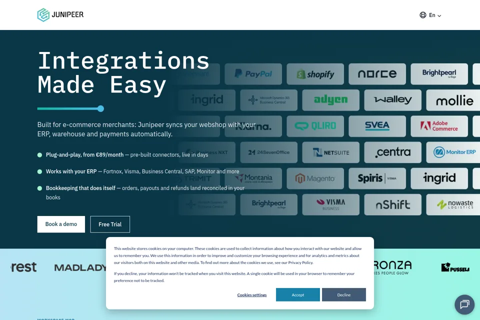 Aperçu de la landing page