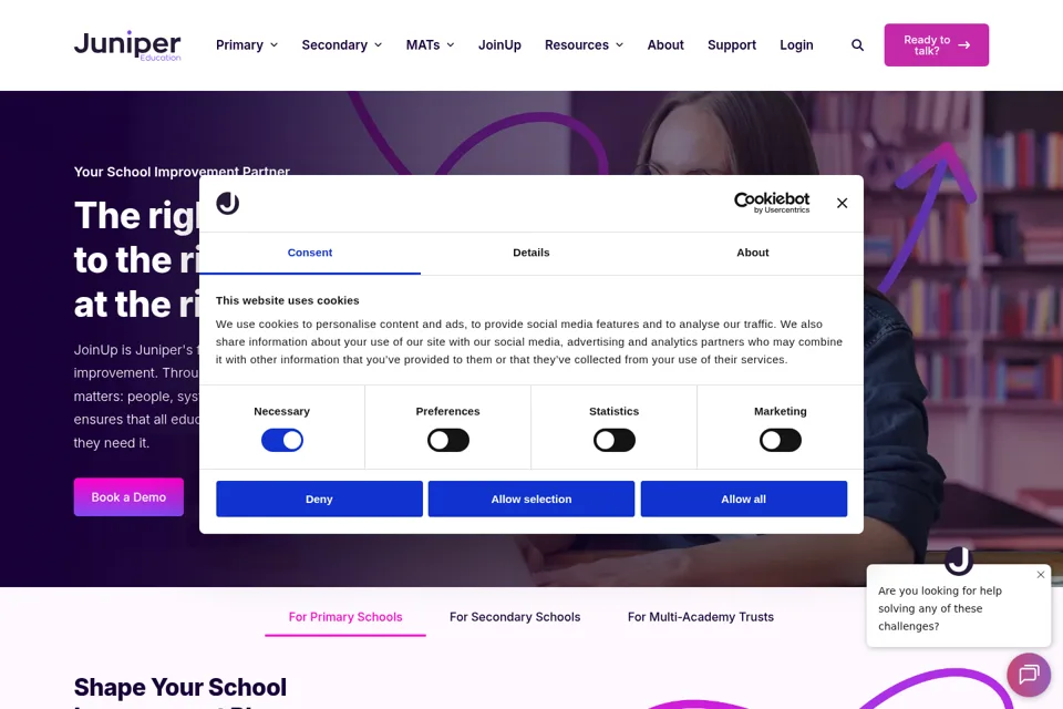 Aperçu de la landing page