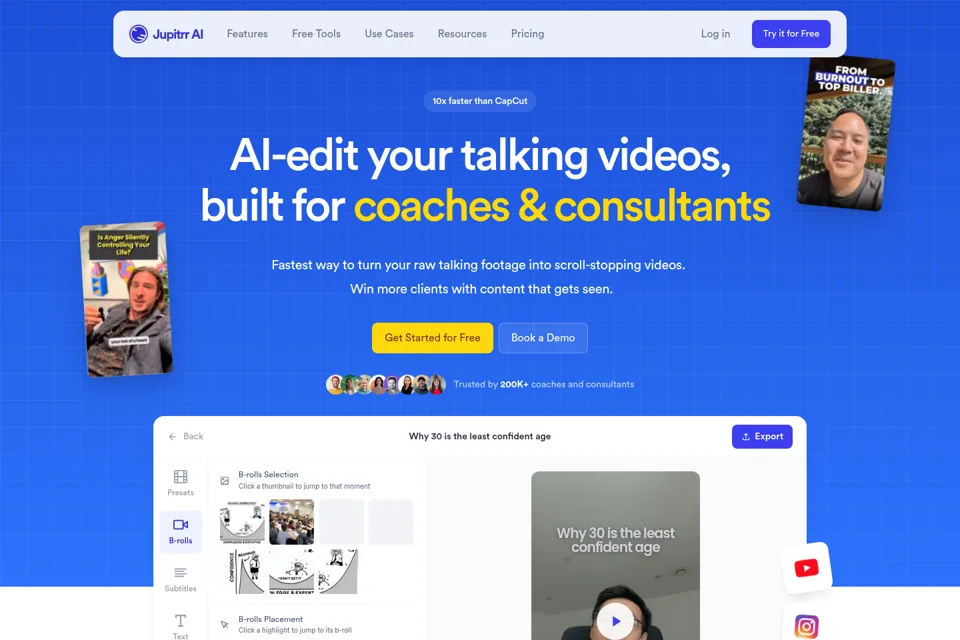 Aperçu de la landing page