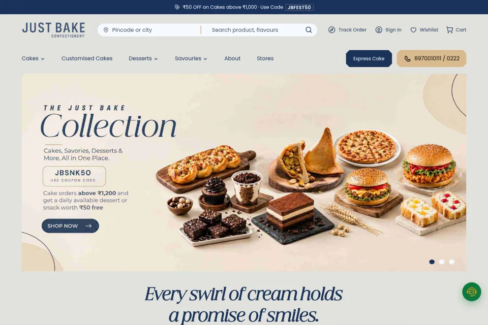 Aperçu de la landing page