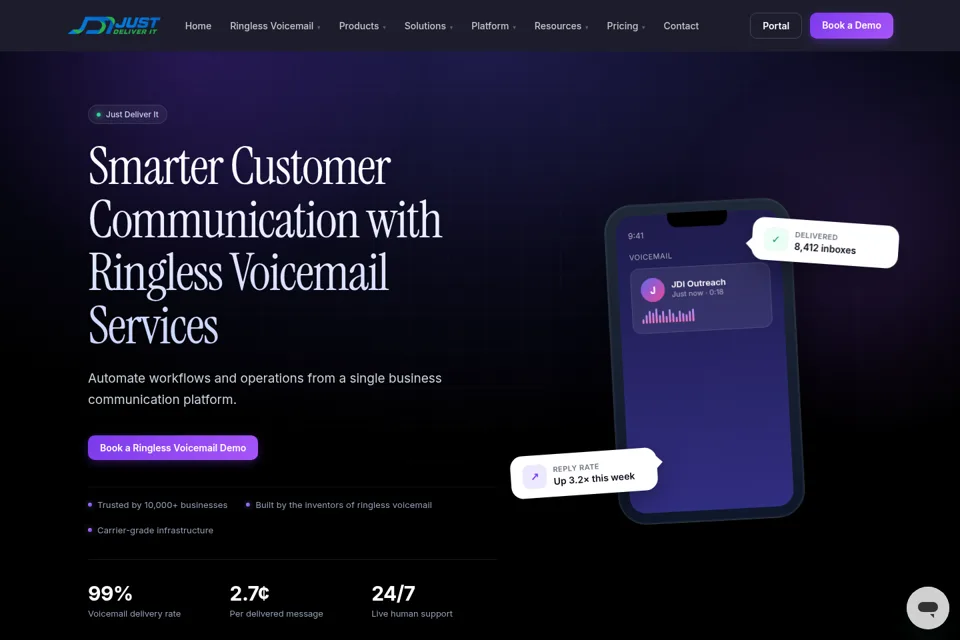 Aperçu de la landing page