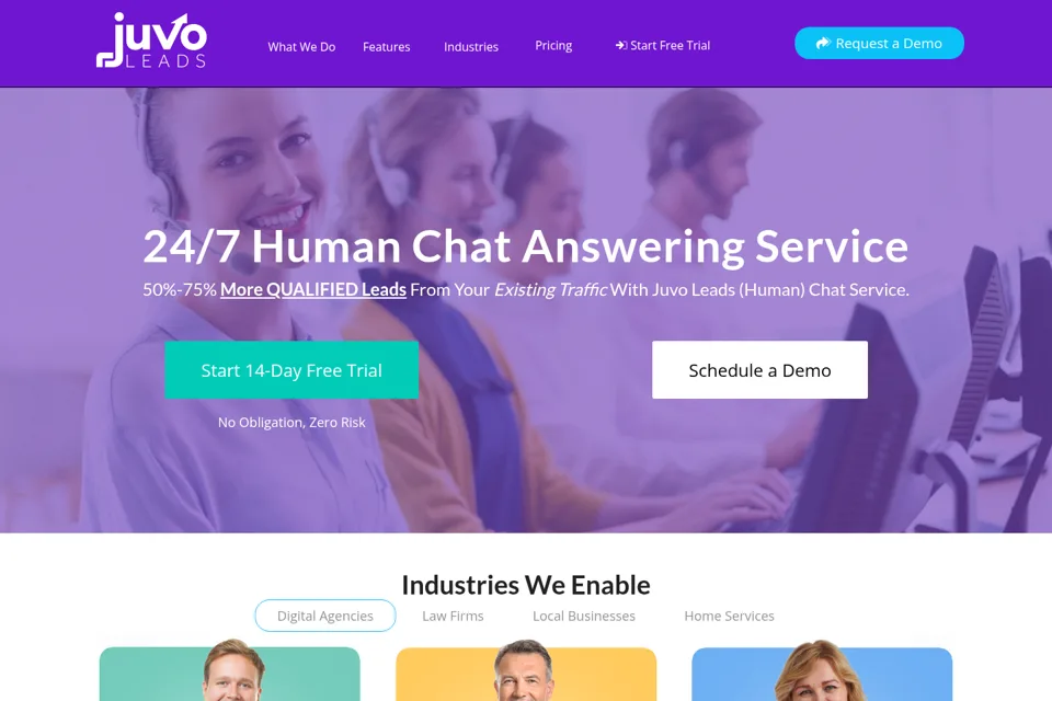 Aperçu de la landing page