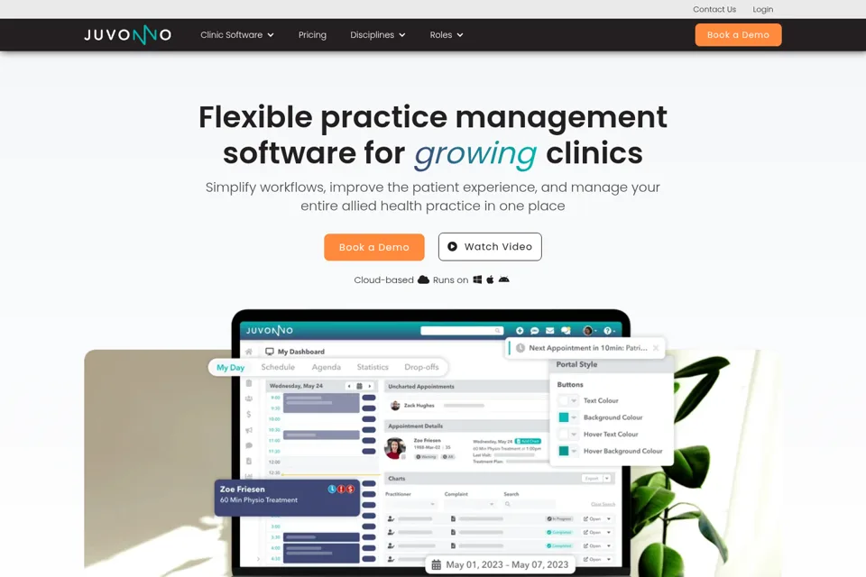 Aperçu de la landing page