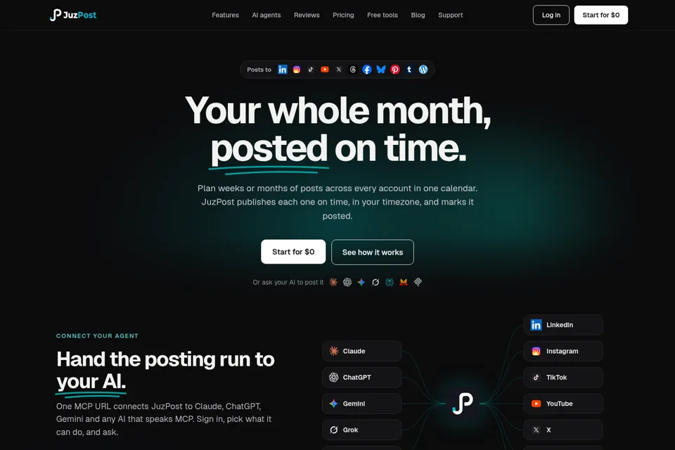 Aperçu de la landing page