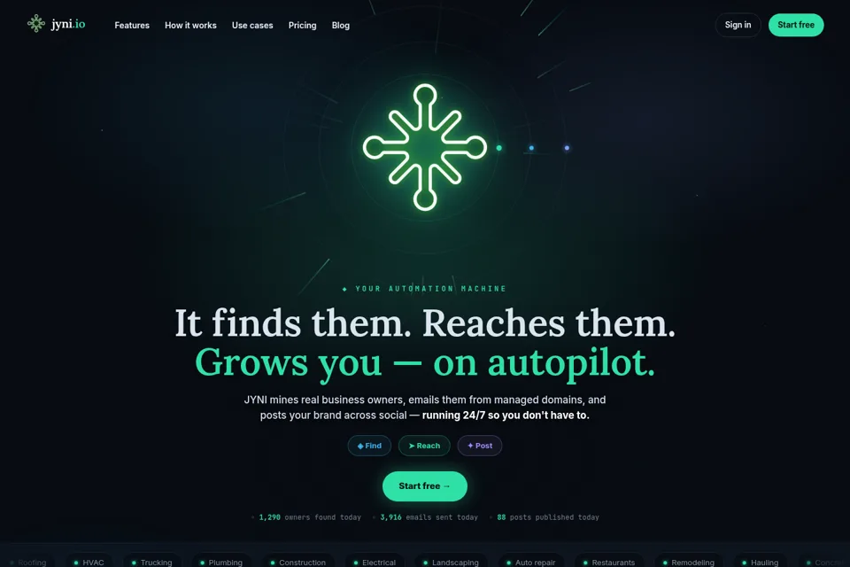 Aperçu de la landing page