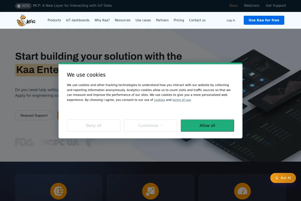 Aperçu de la landing page