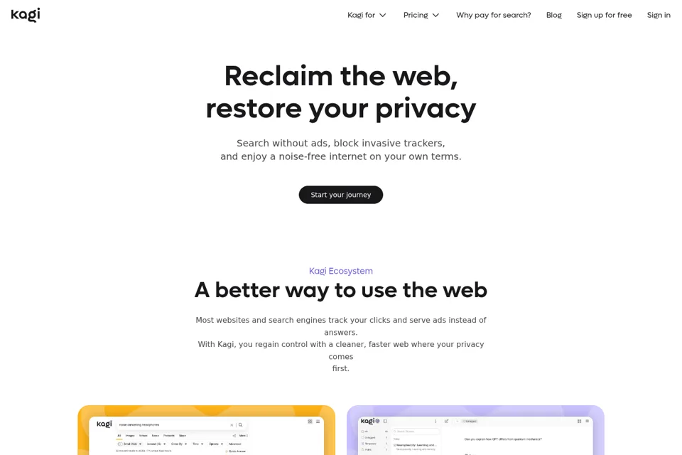 Landing page preview