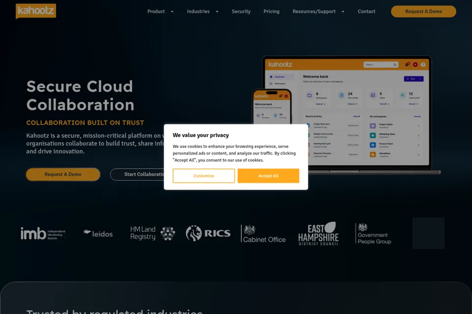Landing page preview