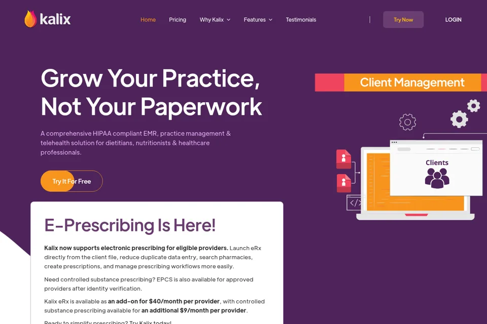 Aperçu de la landing page