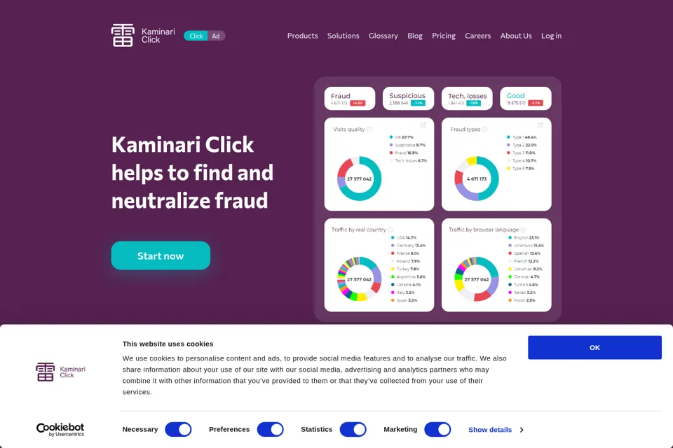 Aperçu de la landing page