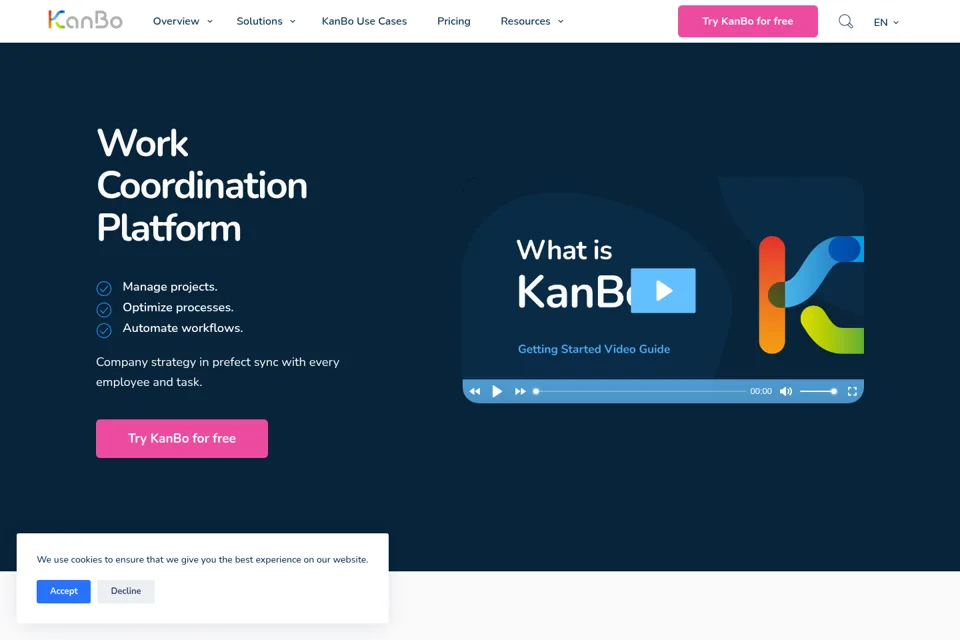 Aperçu de la landing page