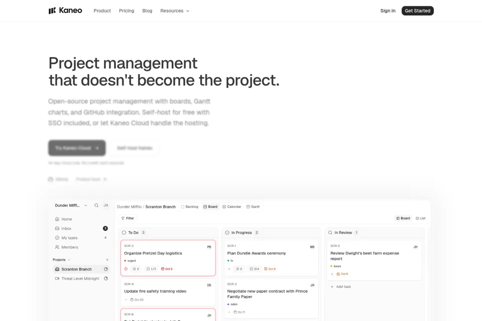 Aperçu de la landing page