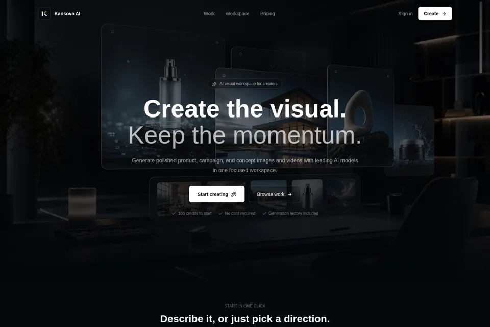 Aperçu de la landing page