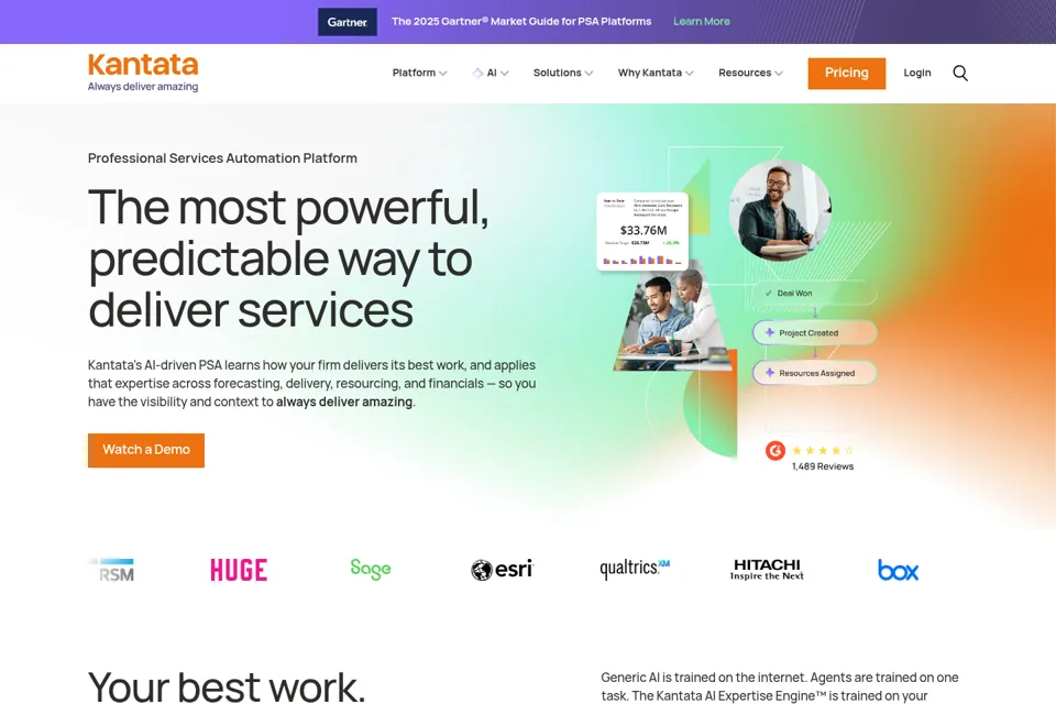 Aperçu de la landing page
