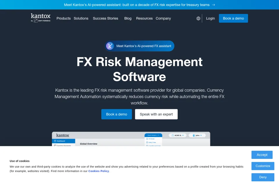 Aperçu de la landing page