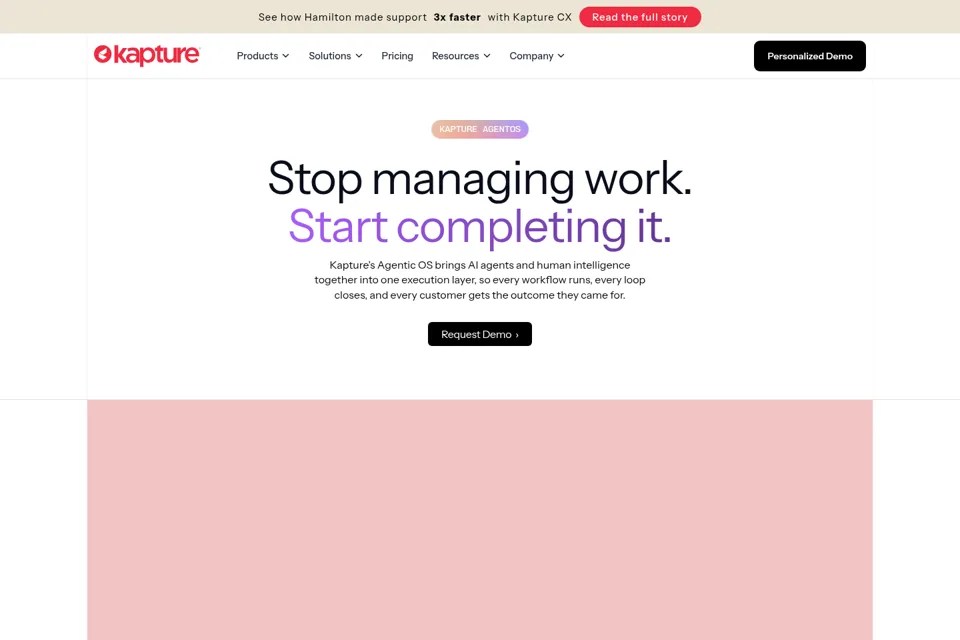 Aperçu de la landing page