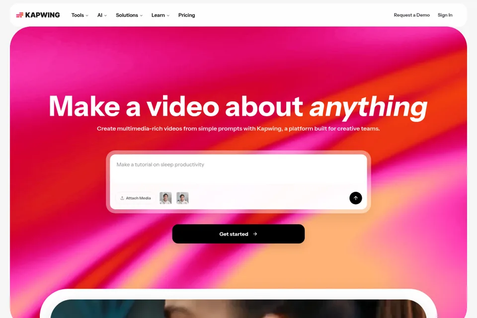 Landing page preview