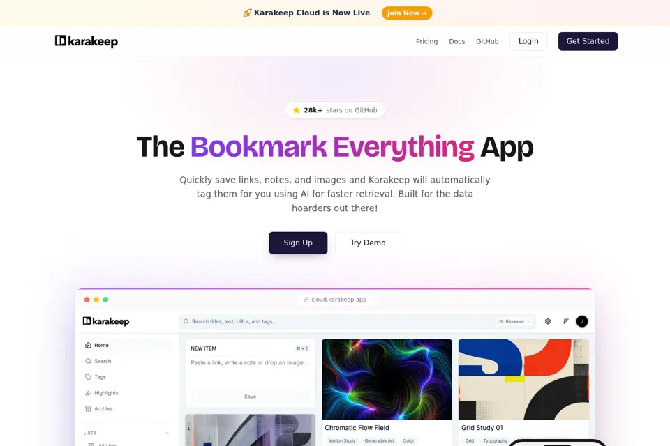 Aperçu de la landing page