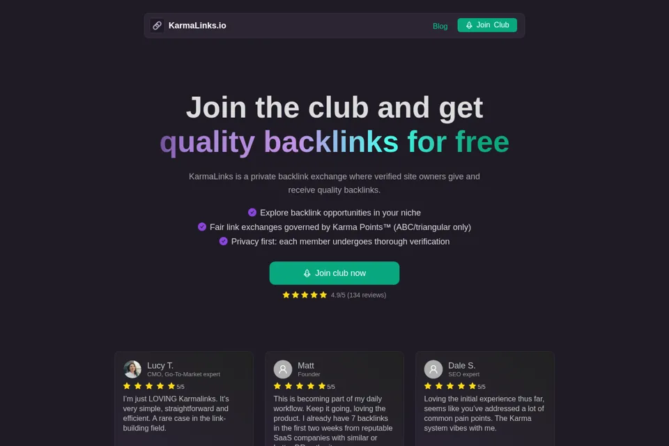 Aperçu de la landing page