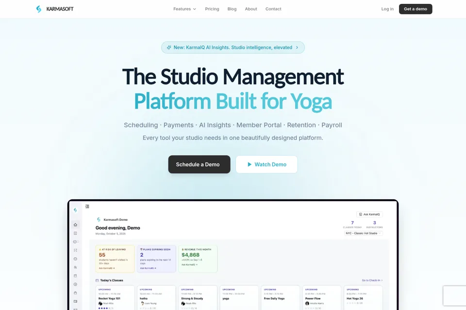 Aperçu de la landing page