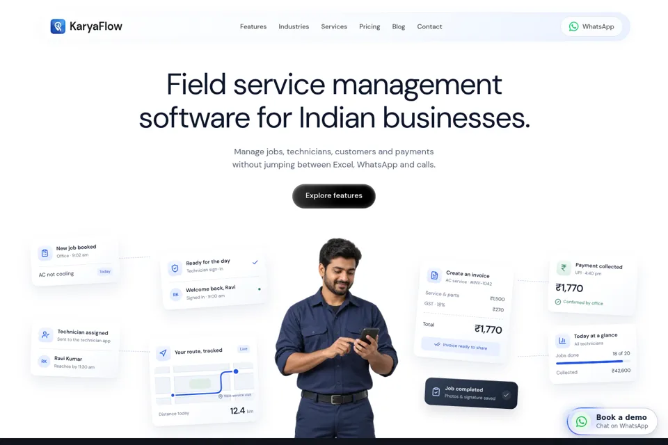 Aperçu de la landing page