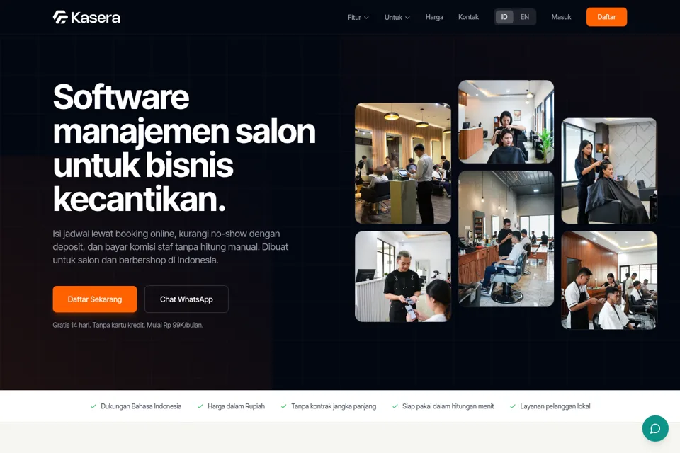 Aperçu de la landing page