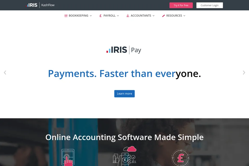 Aperçu de la landing page