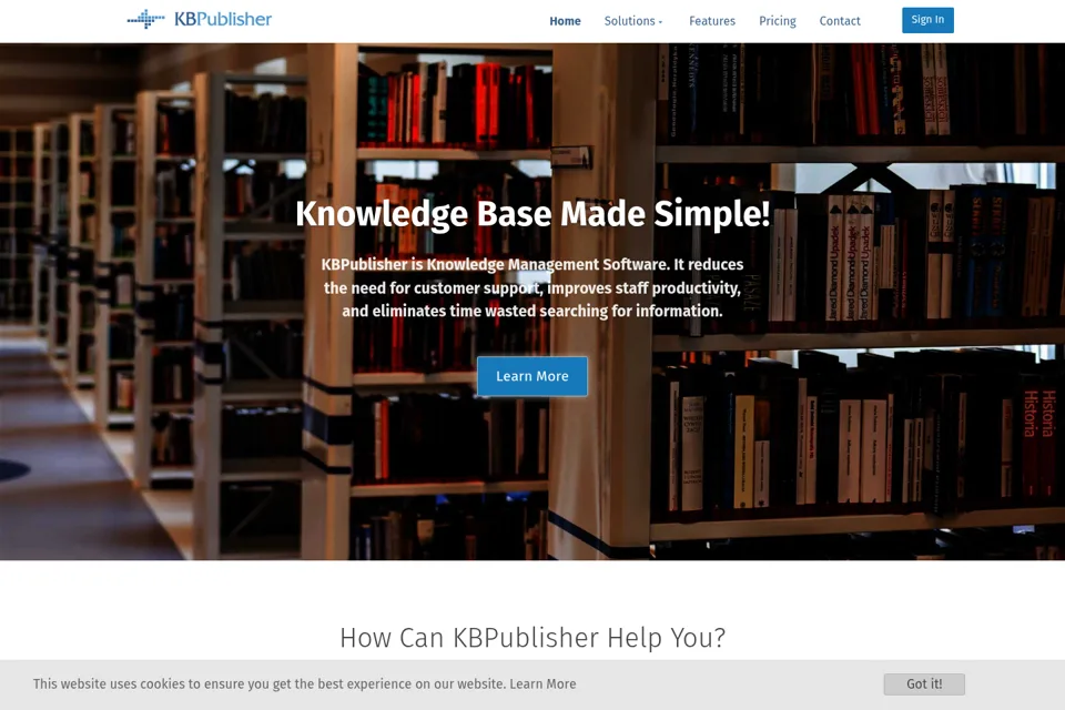 Aperçu de la landing page