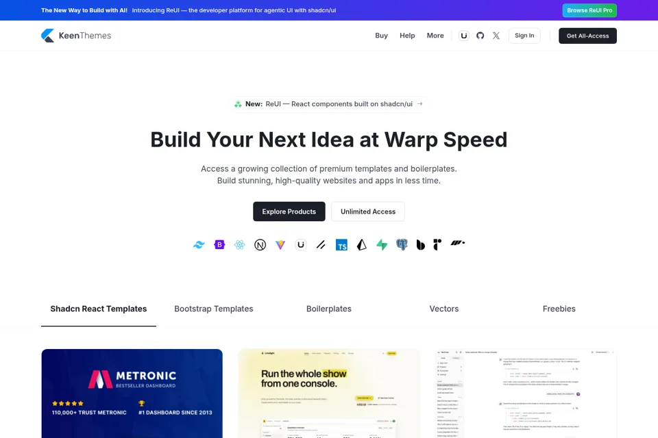 Landing page preview