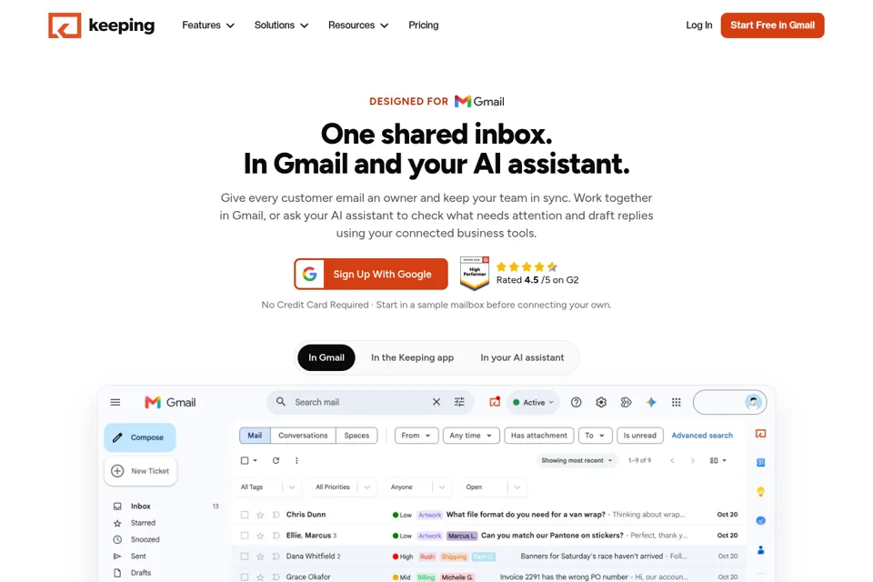 Landing page preview
