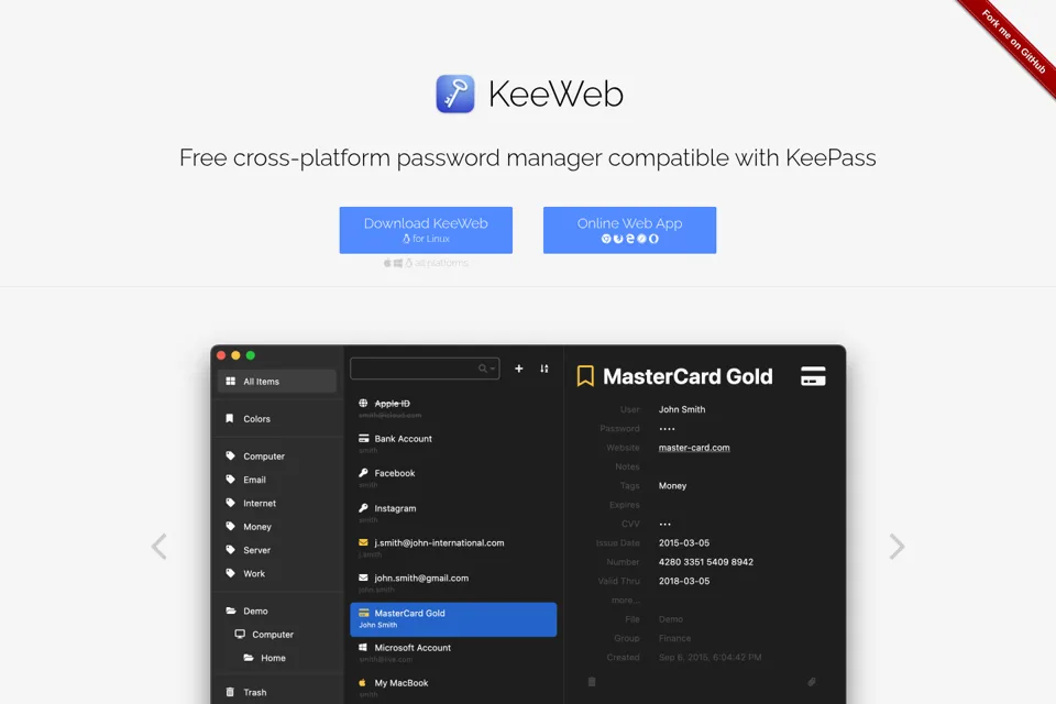 Aperçu de la landing page