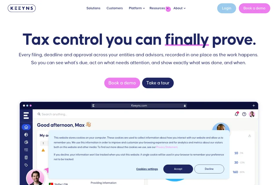 Landing page preview