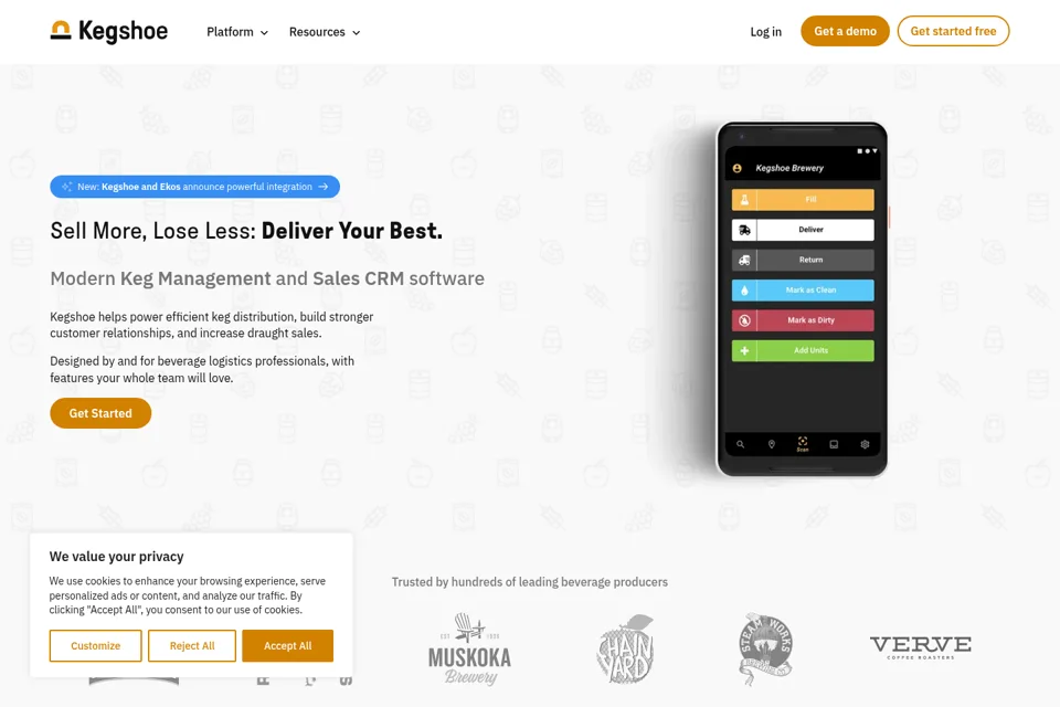 Aperçu de la landing page