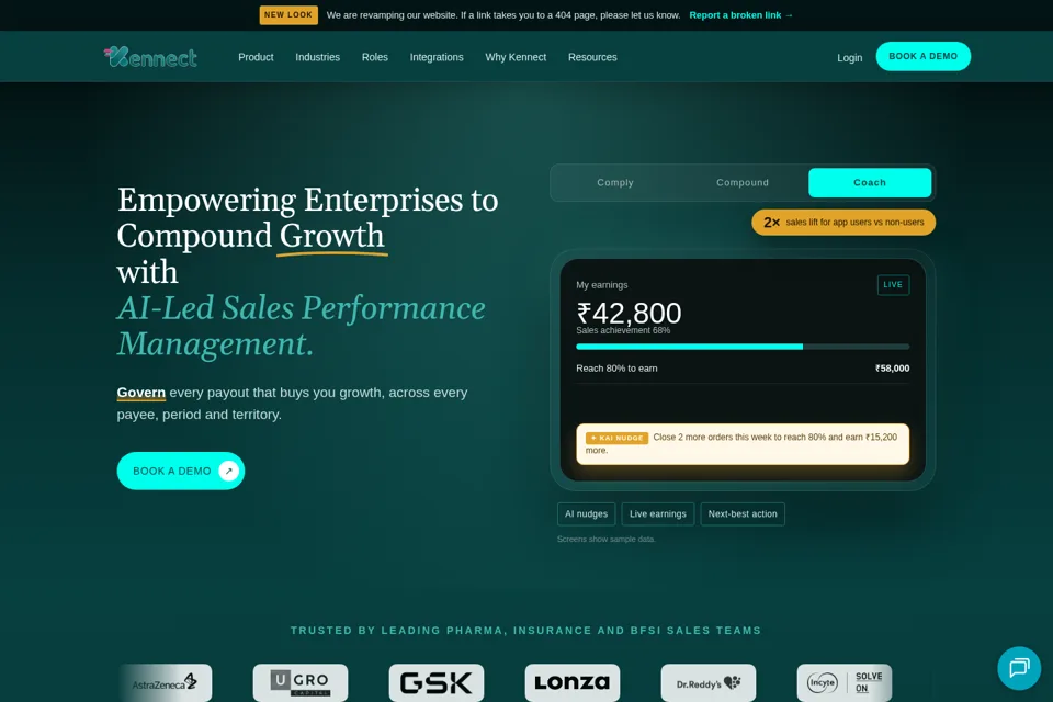 Aperçu de la landing page