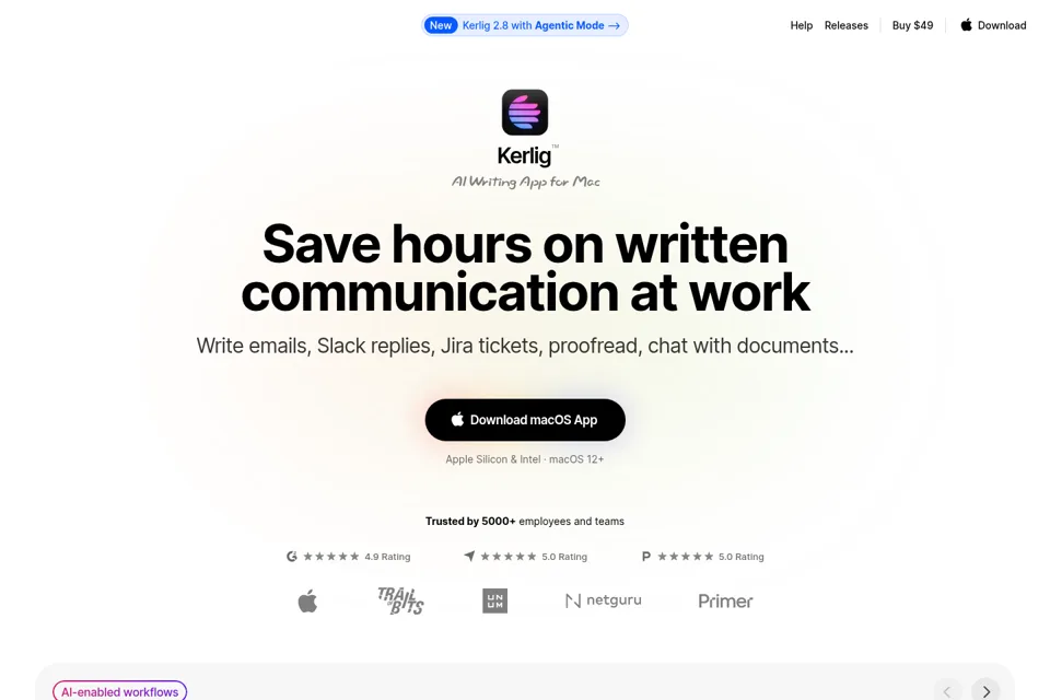 Aperçu de la landing page