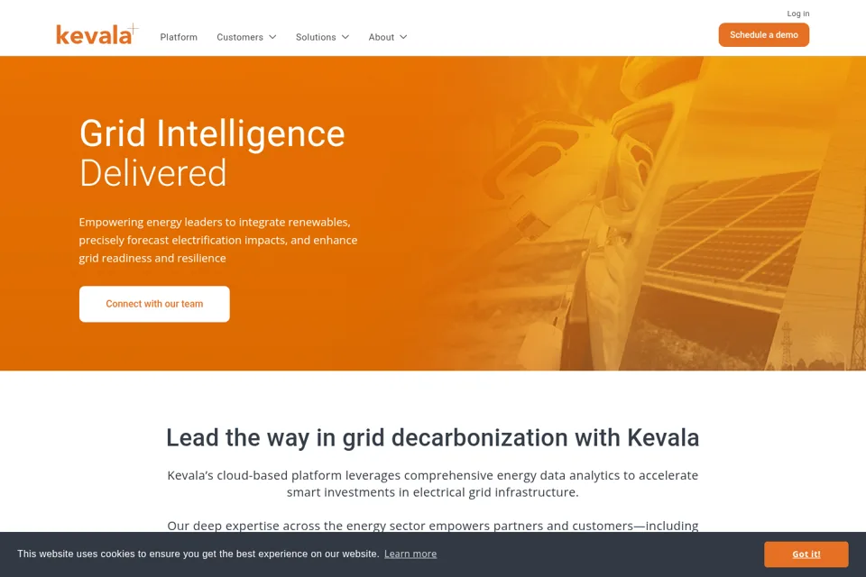 Aperçu de la landing page