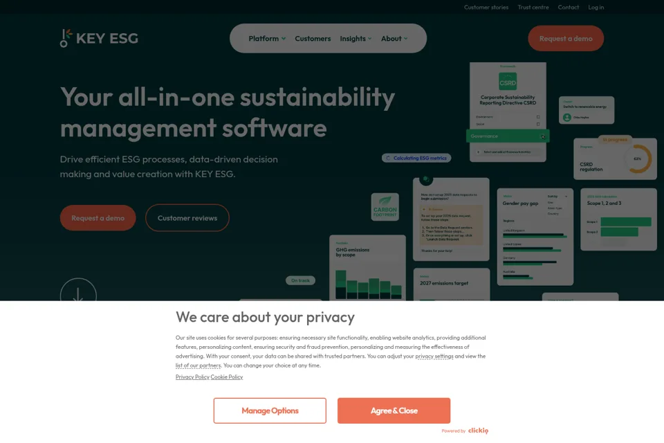 Aperçu de la landing page