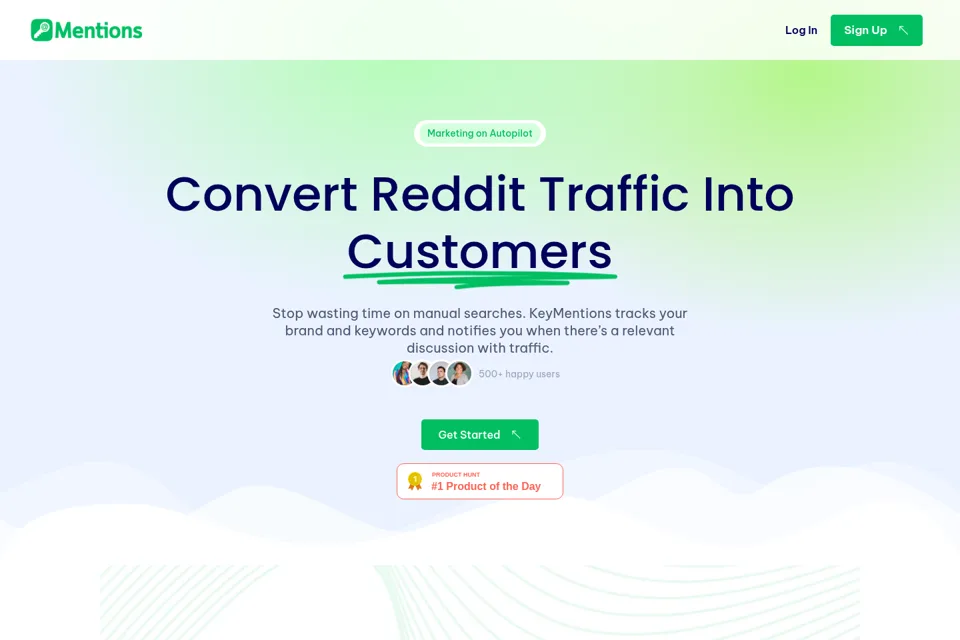 Aperçu de la landing page