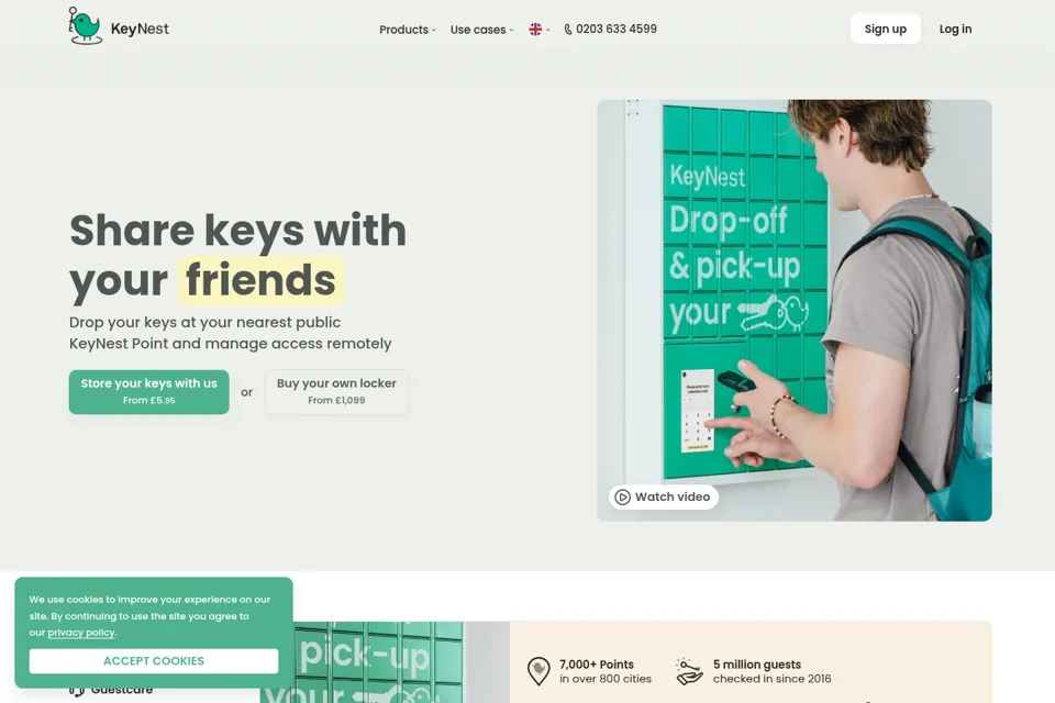 Aperçu de la landing page