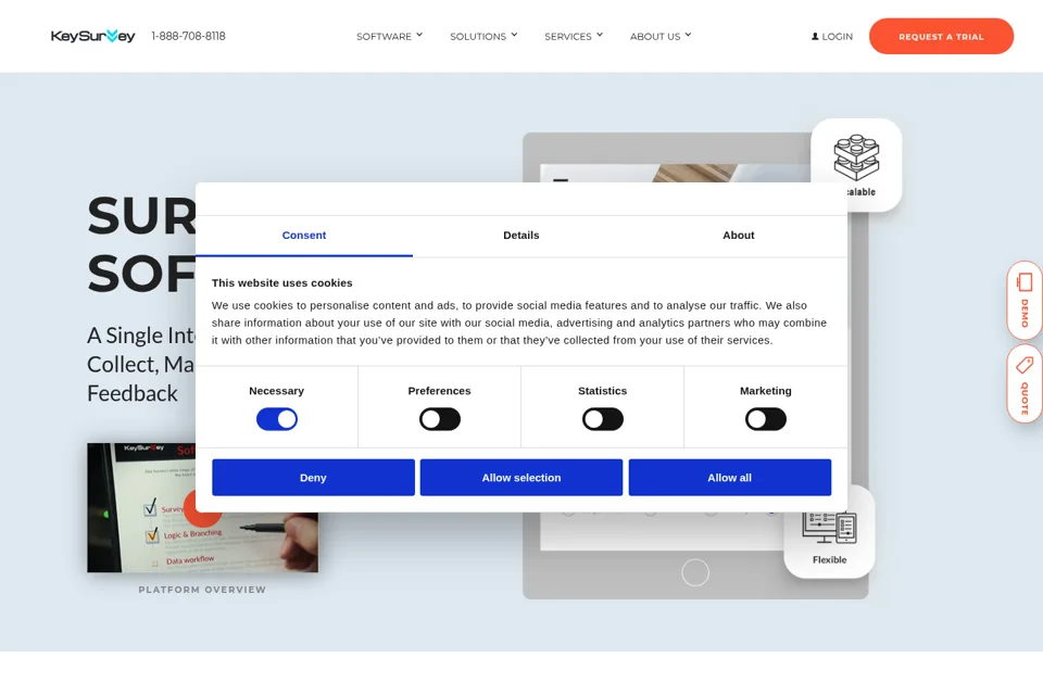 Aperçu de la landing page