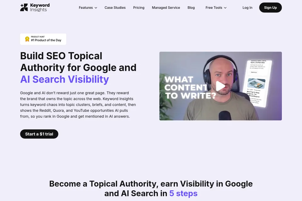Landing page preview