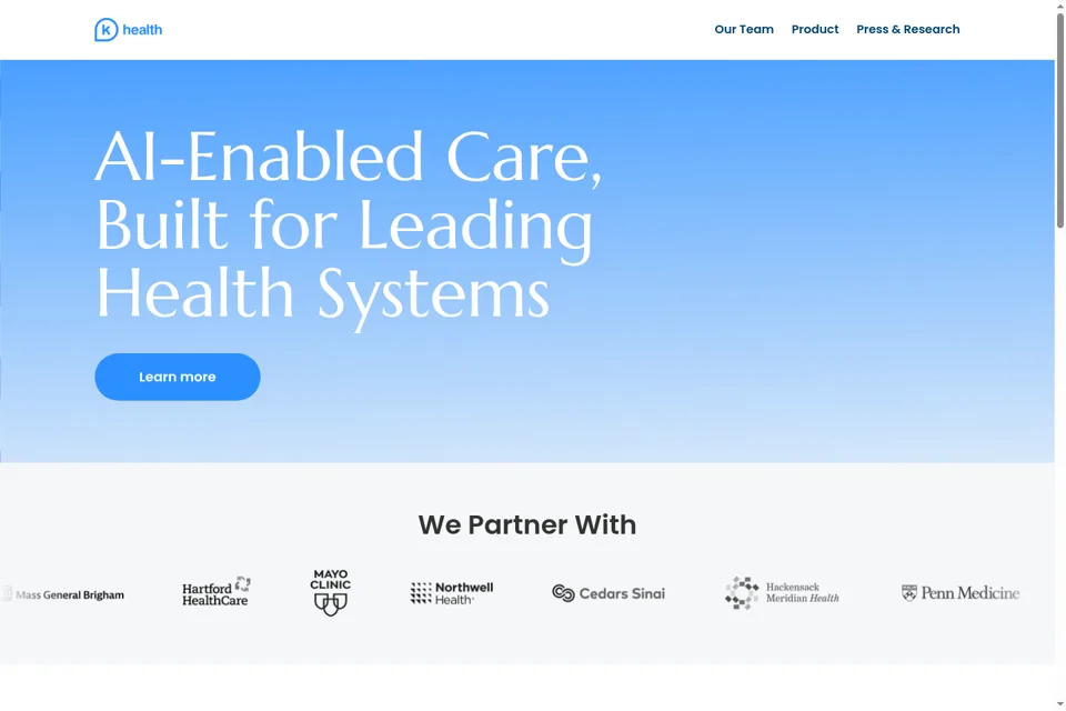 Aperçu de la landing page