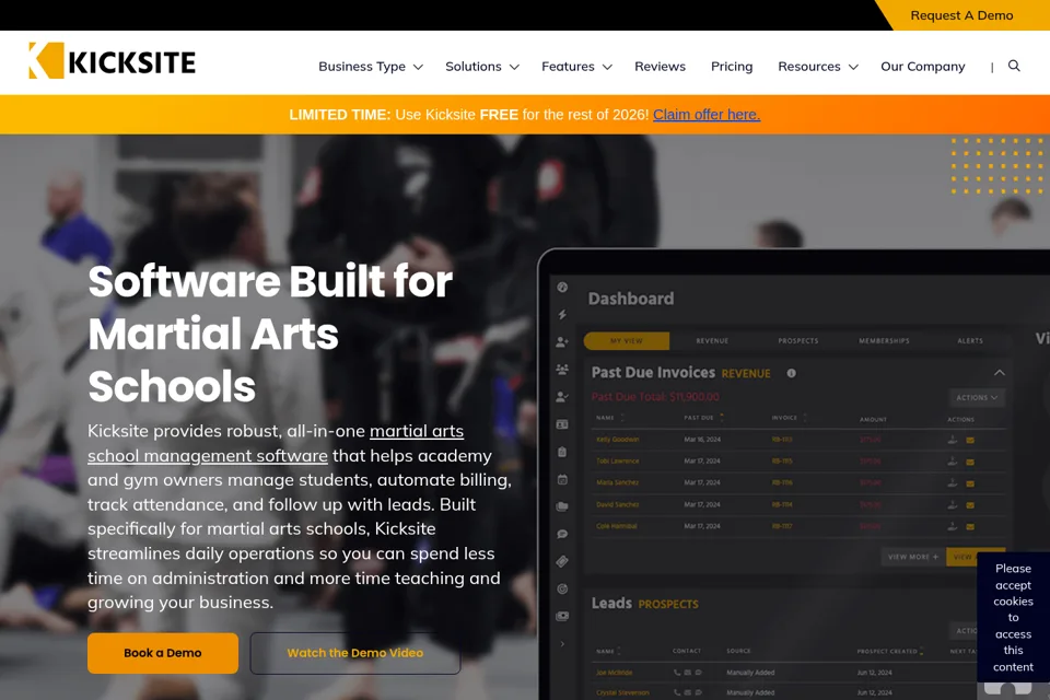 Aperçu de la landing page