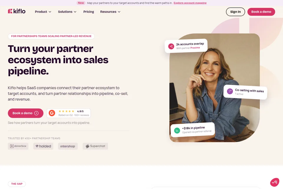 Aperçu de la landing page