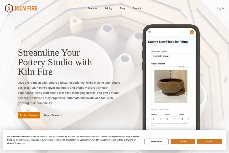Aperçu de la landing page