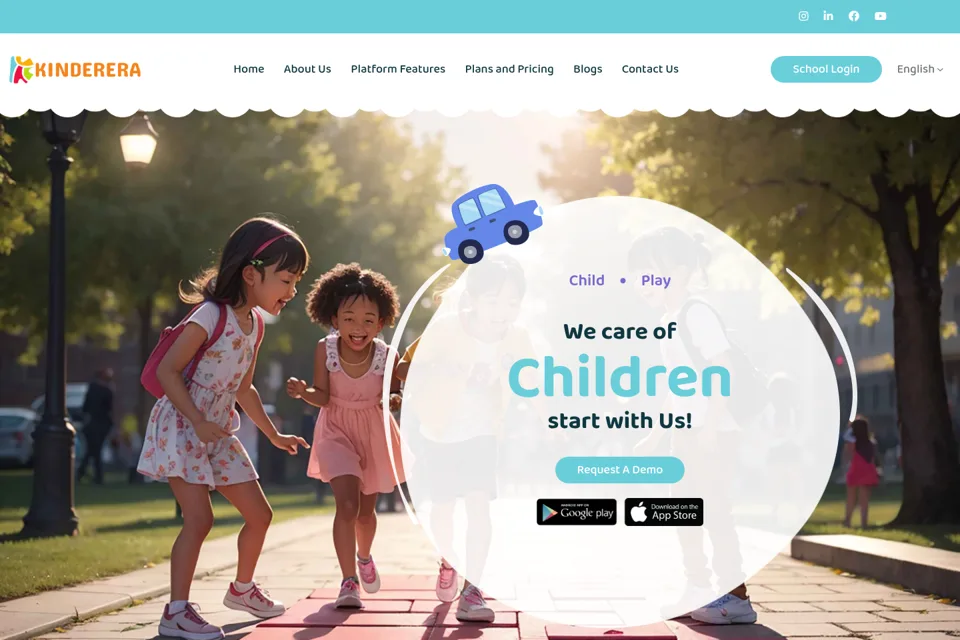 Aperçu de la landing page