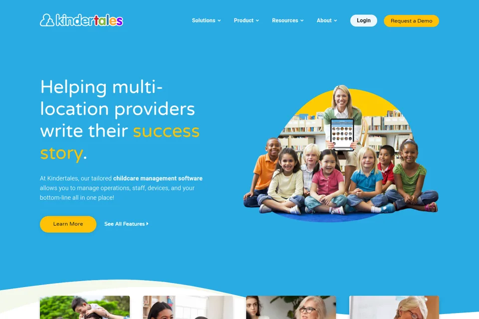 Aperçu de la landing page
