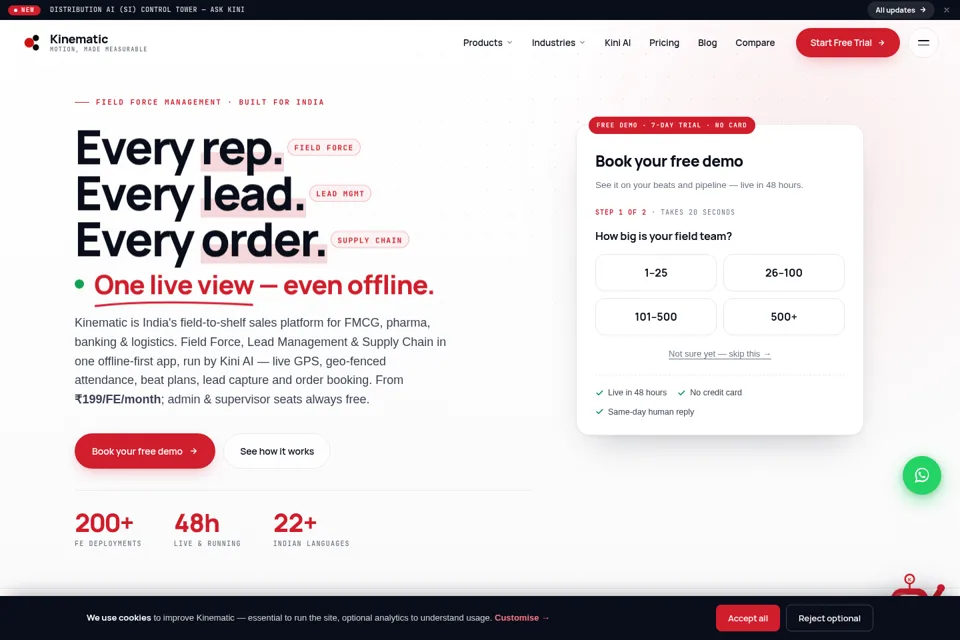 Aperçu de la landing page