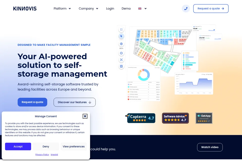 Aperçu de la landing page