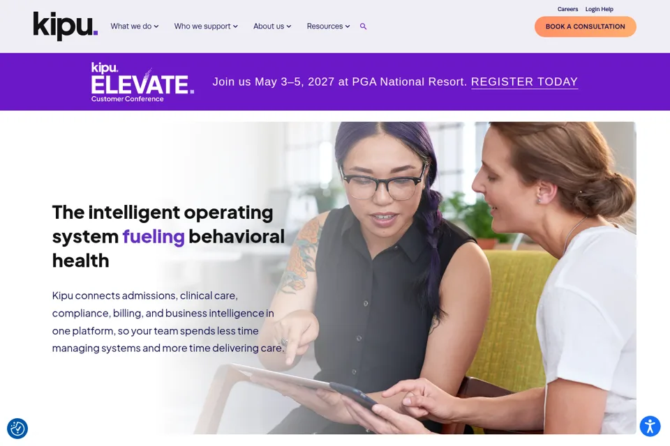 Aperçu de la landing page